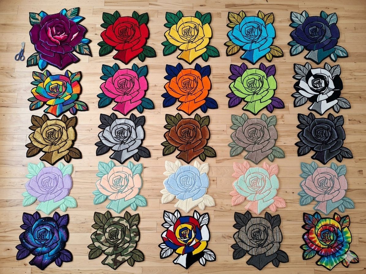 Rose — every colourway — hand-tufted wool rug by Knot Unique Rugs