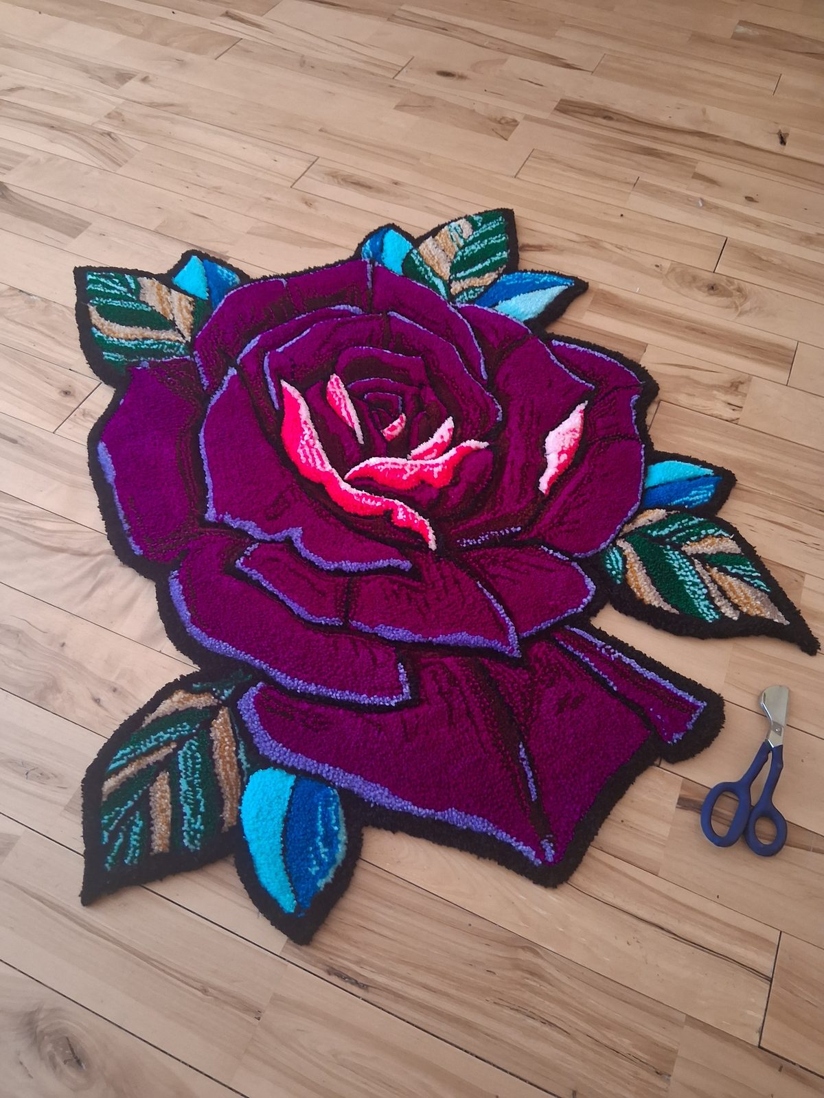 Amethyst Rose — hand-tufted wool rug by Knot Unique Rugs